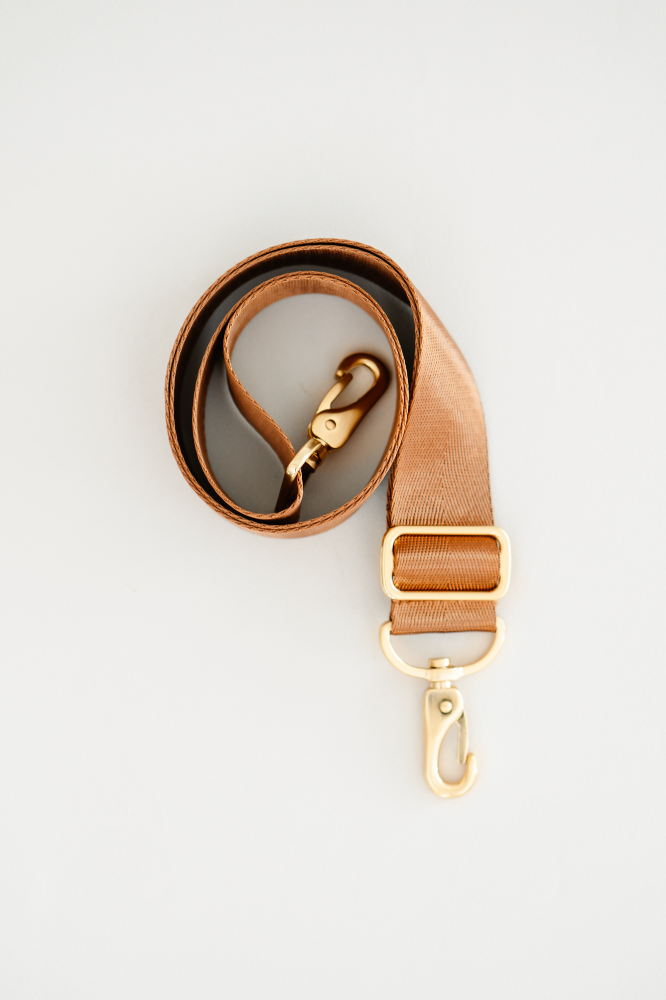 Removable bag strap belt for camera fanny packs gold cognac